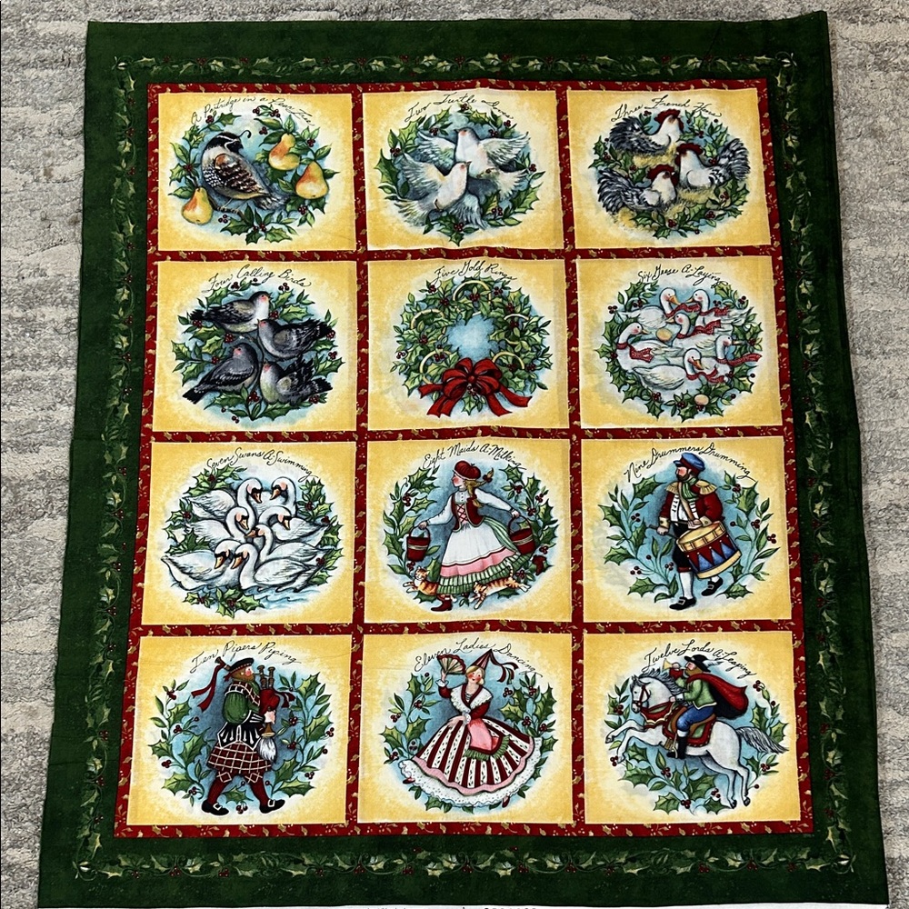 Susan Winget- Vintage Twelve Days of Christmas- Christmas Fabric -3 yards